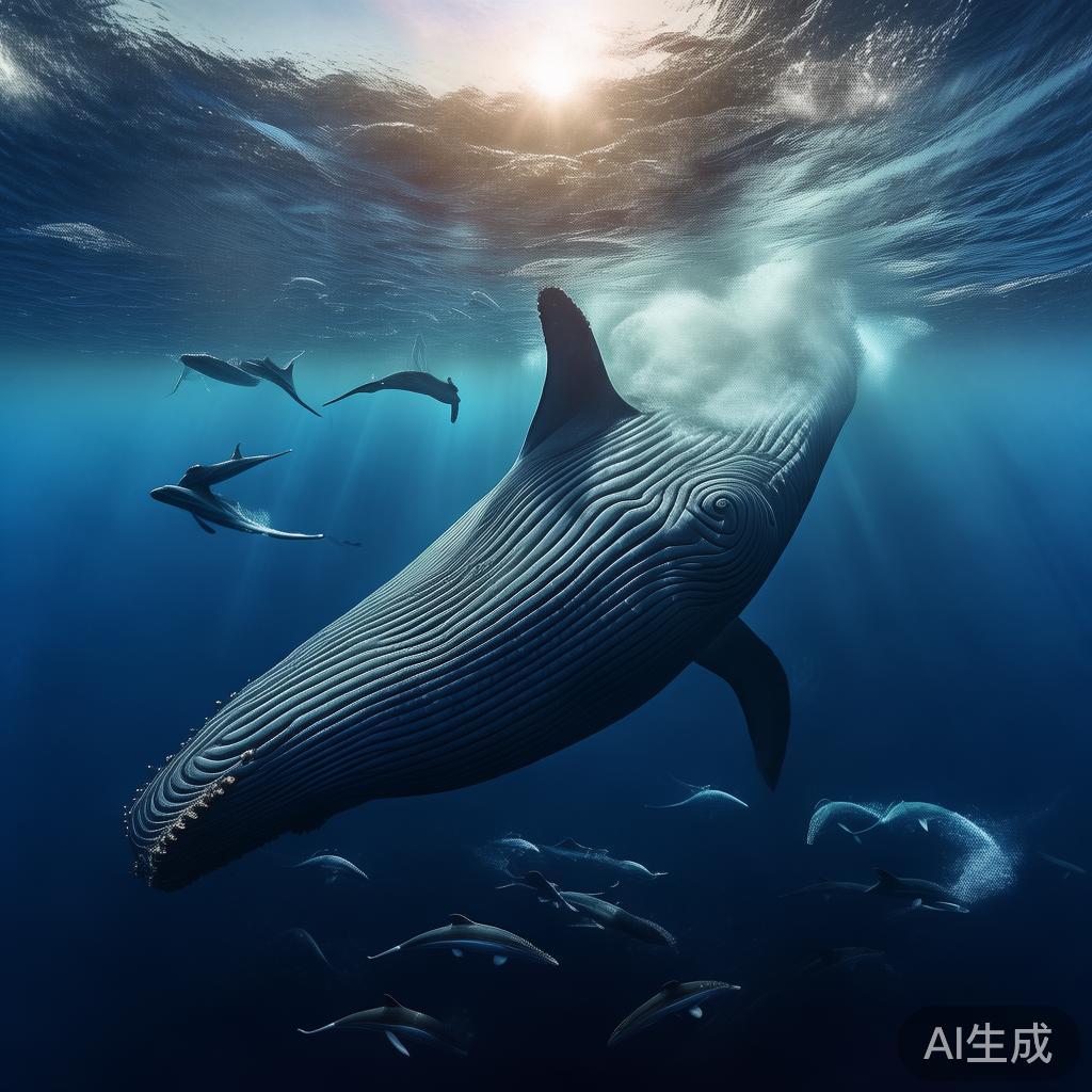 作为海洋中最大的哺乳动物，鲸鱼以其庞大的体型和复杂